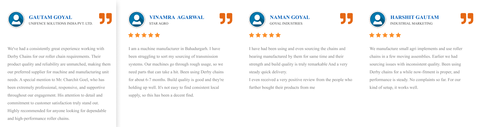 Customer Testimonials